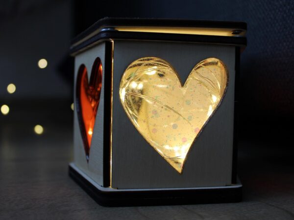Abschiedsgeschenk für Kindergarten, Geschenk Kita, Kerzenhalter mit Herzen als Dankeschön Geschenk